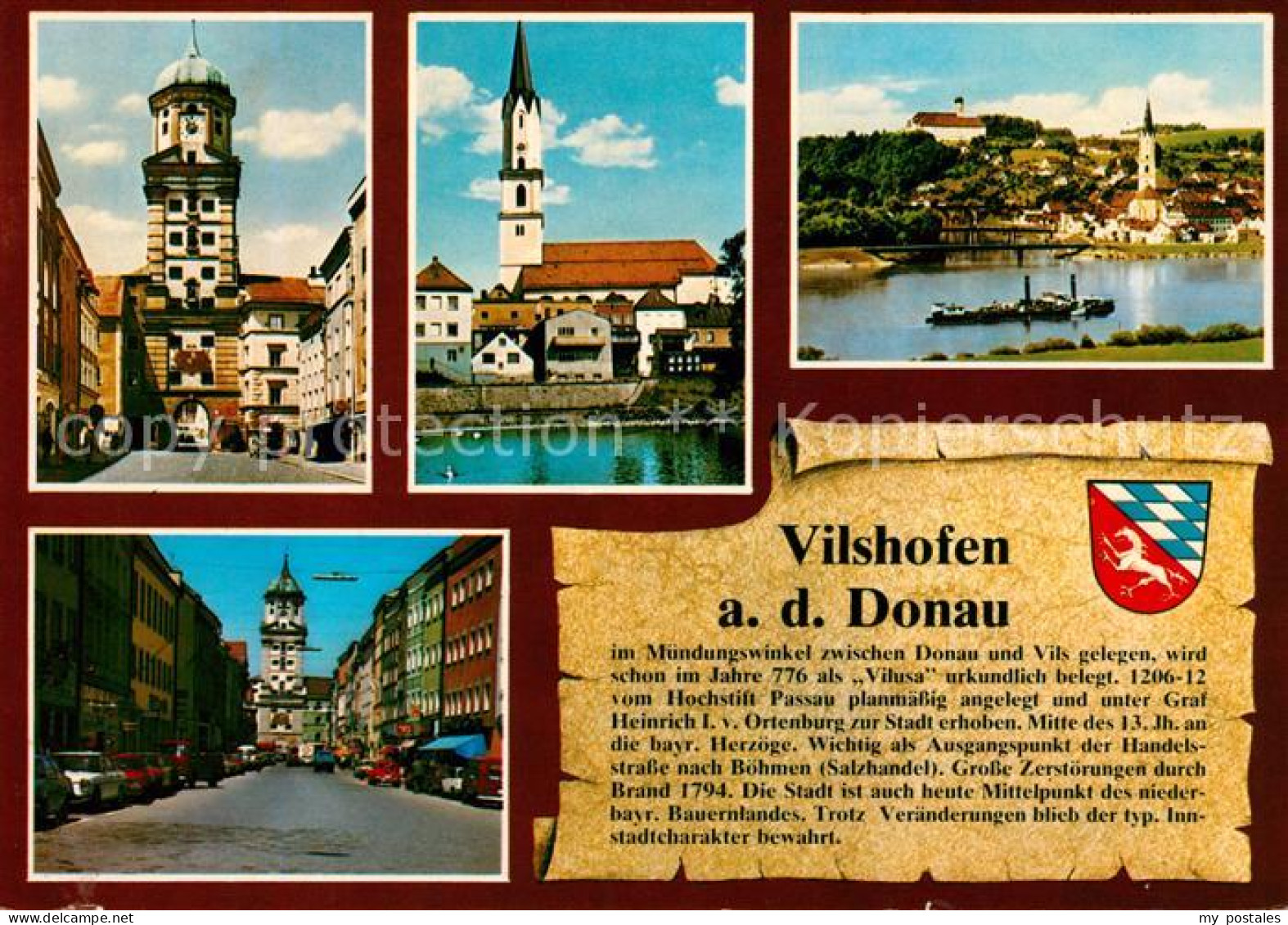 73059338 Vilshofen Donau Stadtturm Vils Mit Stadtpfarrkirche Kloster Schweiklber - Vilshofen