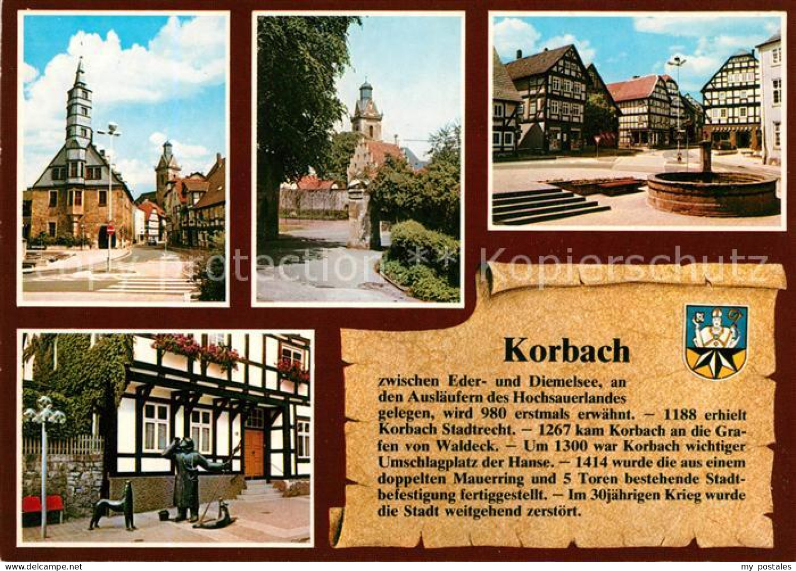 73059316 Korbach Kirche Schloss Markt Fachwerkhaeuser Korbach - Korbach