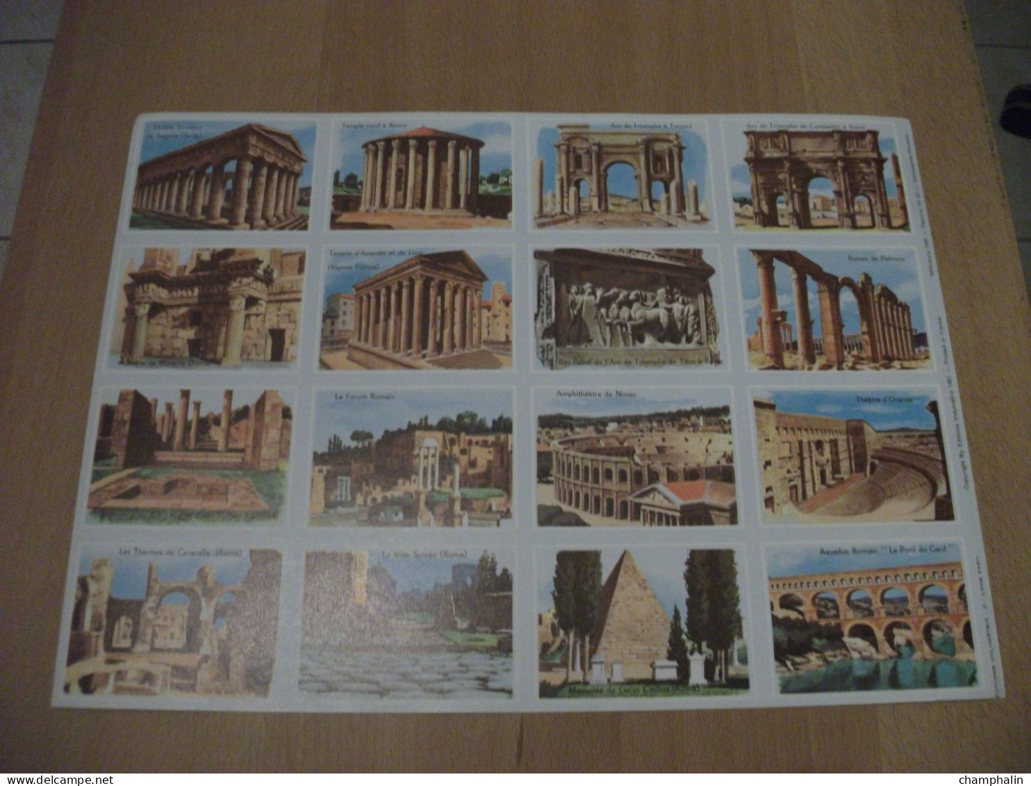 Planche éducative Volumétrix - N°22 - Monuments Romains - Learning Cards