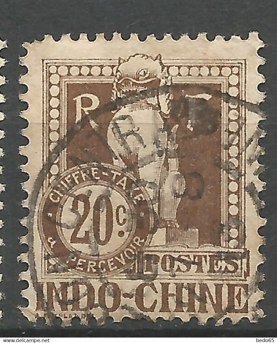 INDOCHINE TAXE  N° 10 CACHET SAIGON CENTRE / Used - Timbres-taxe