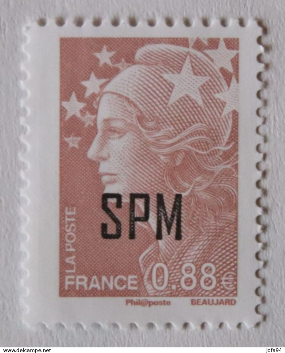 SPM 2009 Marianne De Beaujard YT 941/944   4 TP Bleu Foncé Ss Val + 0,72+0,85+0,88      Neuf - Ongebruikt