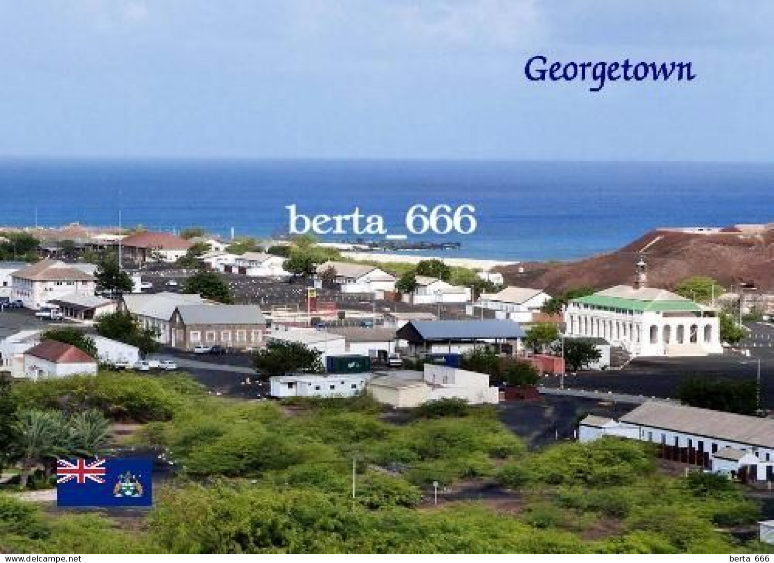 Ascension Island Georgetown Overview New Postcard - Ascension Island