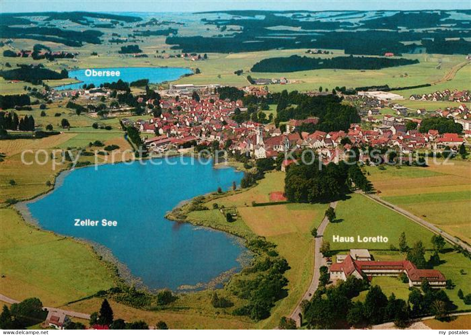 73056330 Kisslegg Fliegeraufnahme Mit Kurhaus Loretto Zeller See Und Obersee Sch - Kisslegg