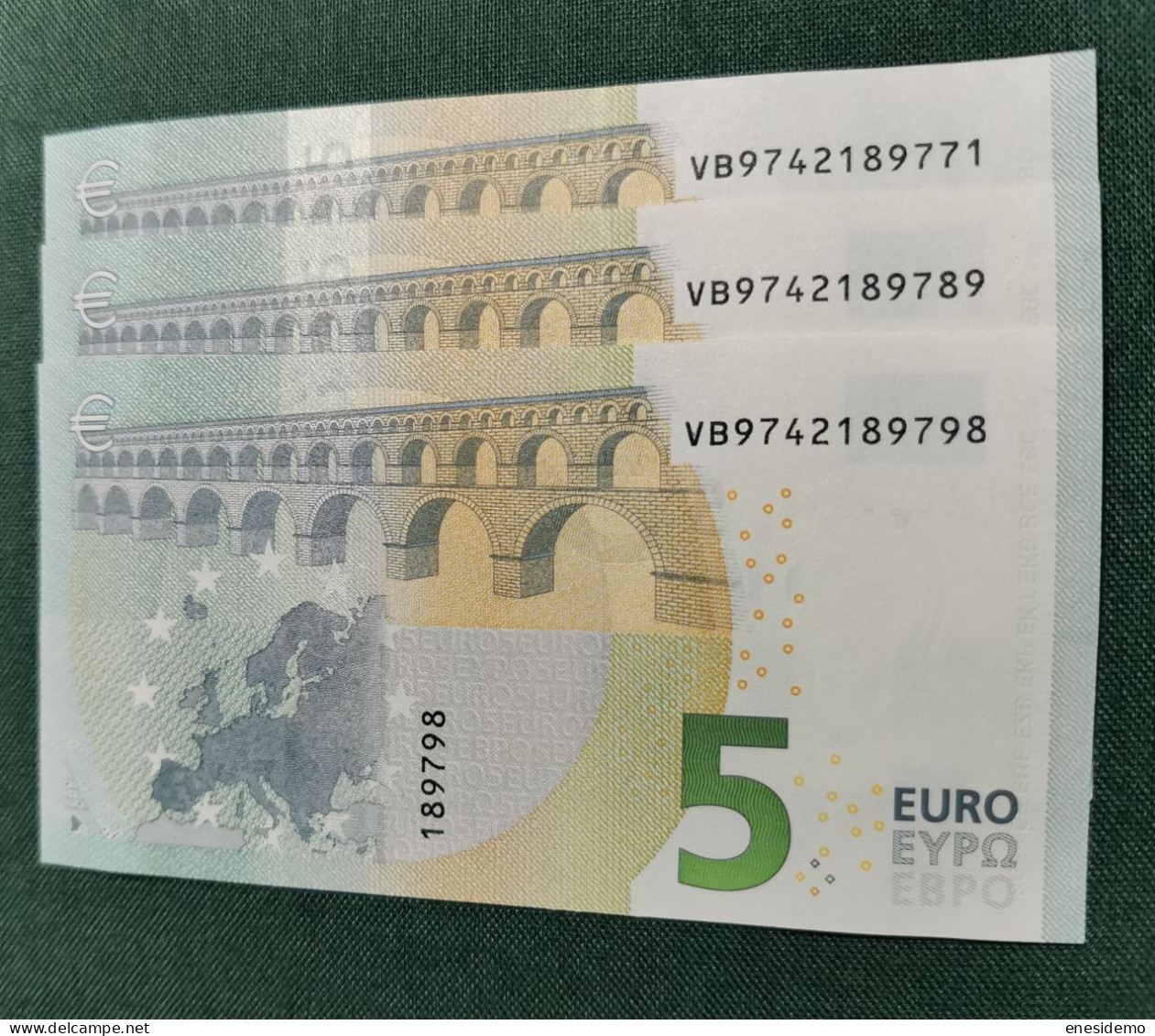 5 EURO SPAIN 2013 LAGARDE V014A4 VB CORRELATIVE TRIO SC FDS UNCIRCULATED PERFECT - 5 Euro