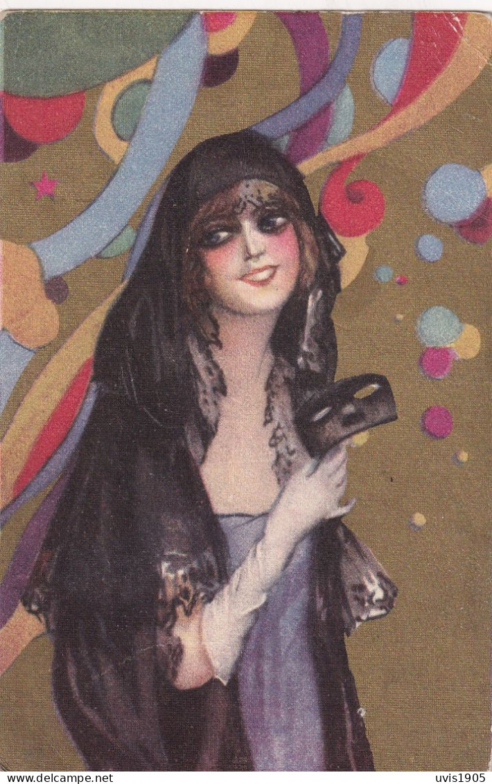 Chiostri? Women At Mask Ball.Ballerini & Fratini Edition Nr.189 - Chiostri, Carlo