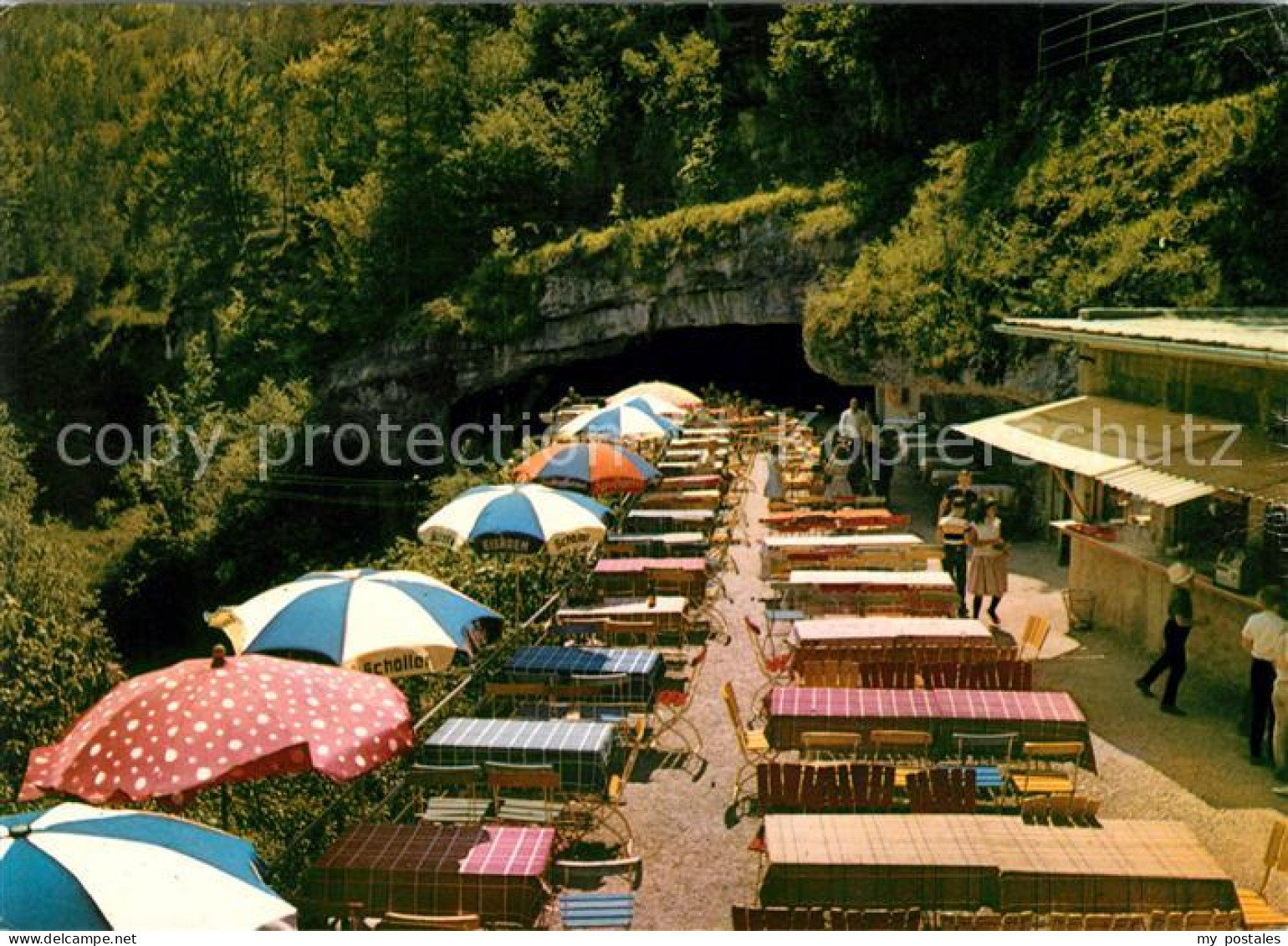 73054745 Pottenstein Oberfranken Terrassencafe Teufelshoehle Pottenstein Oberfra - Pottenstein