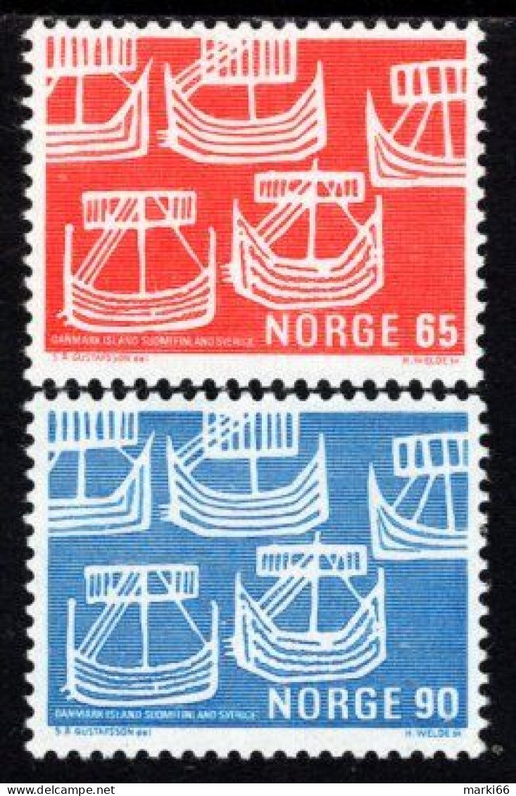 Norway - 1969 - Viking Ship From Old Swedish Coin - Mint Stamp Set - Ungebraucht