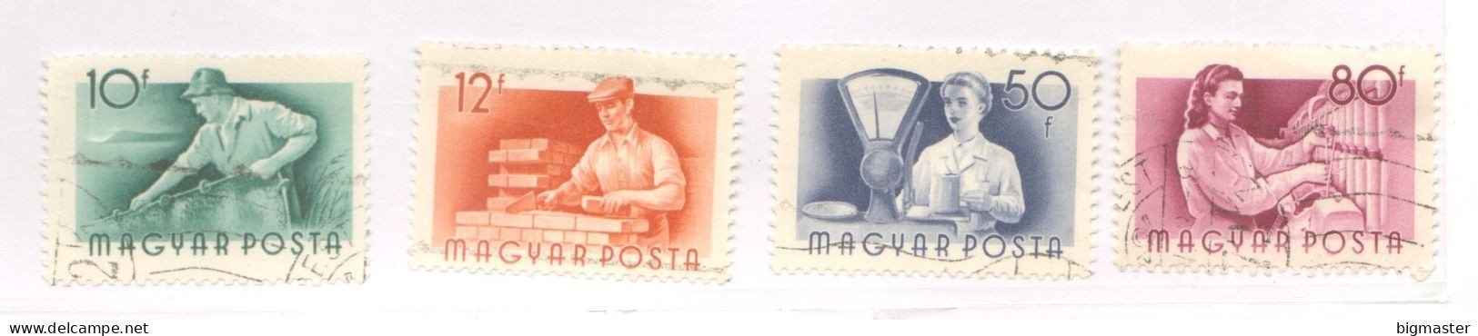 Ungheria 1955 Workers 4 Val Fu - Usati