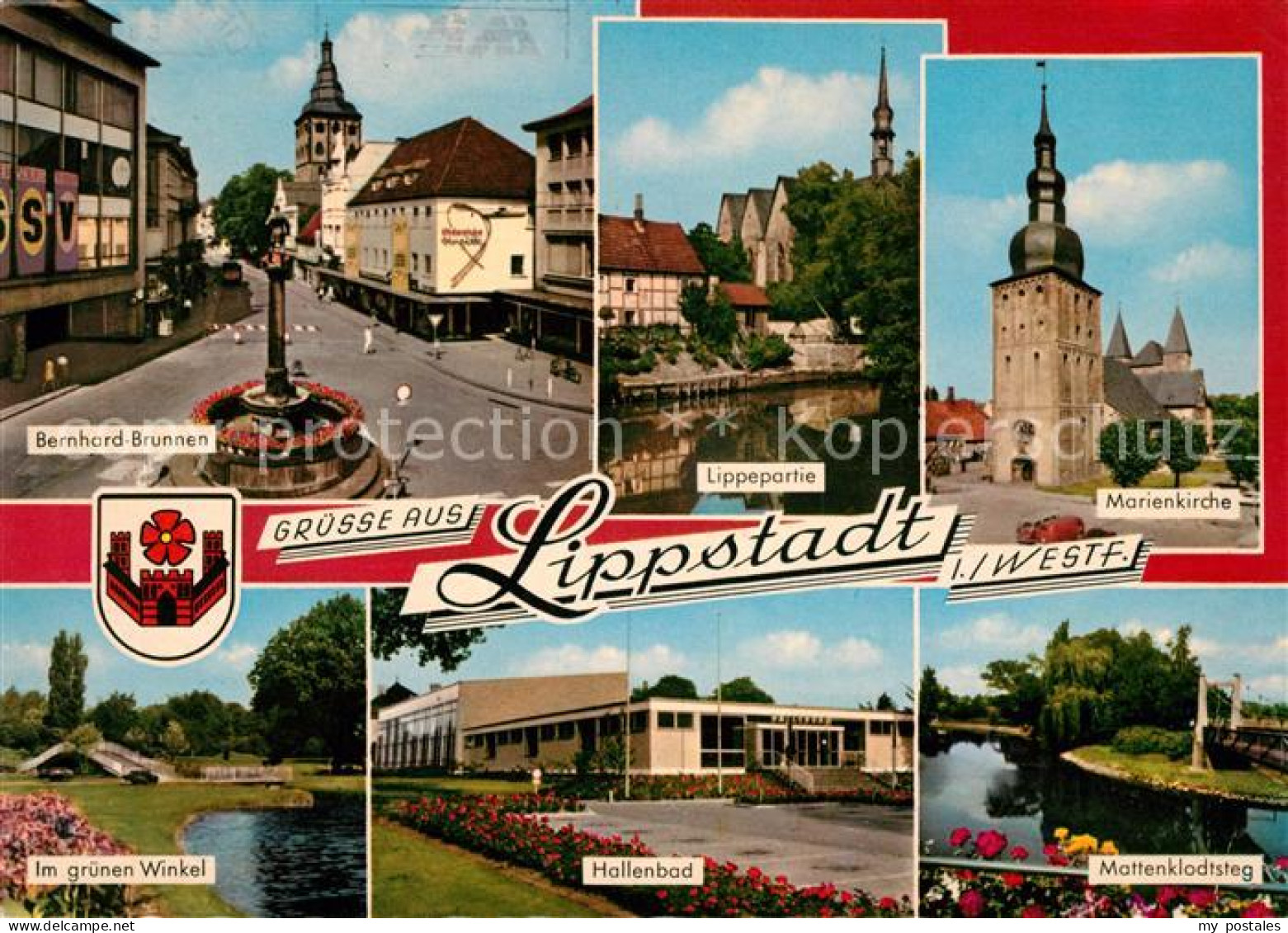 73052909 Lippstadt Bernhard Brunnen Marienkirche Hallenbad Mattenklodtsteg Lipps - Lippstadt