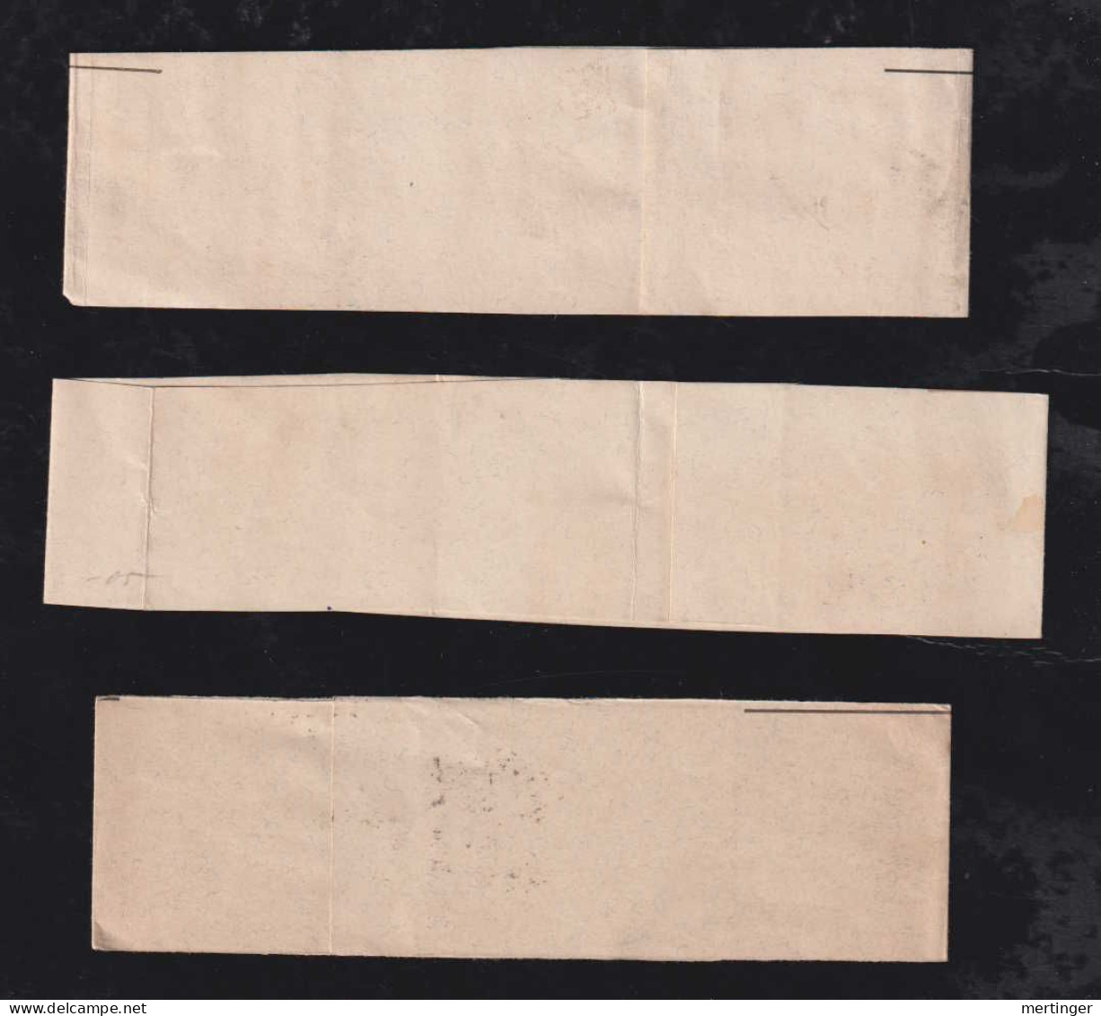 Rumänien Romania Ca 1892 3 Stationery Wrapper Used - Briefe U. Dokumente
