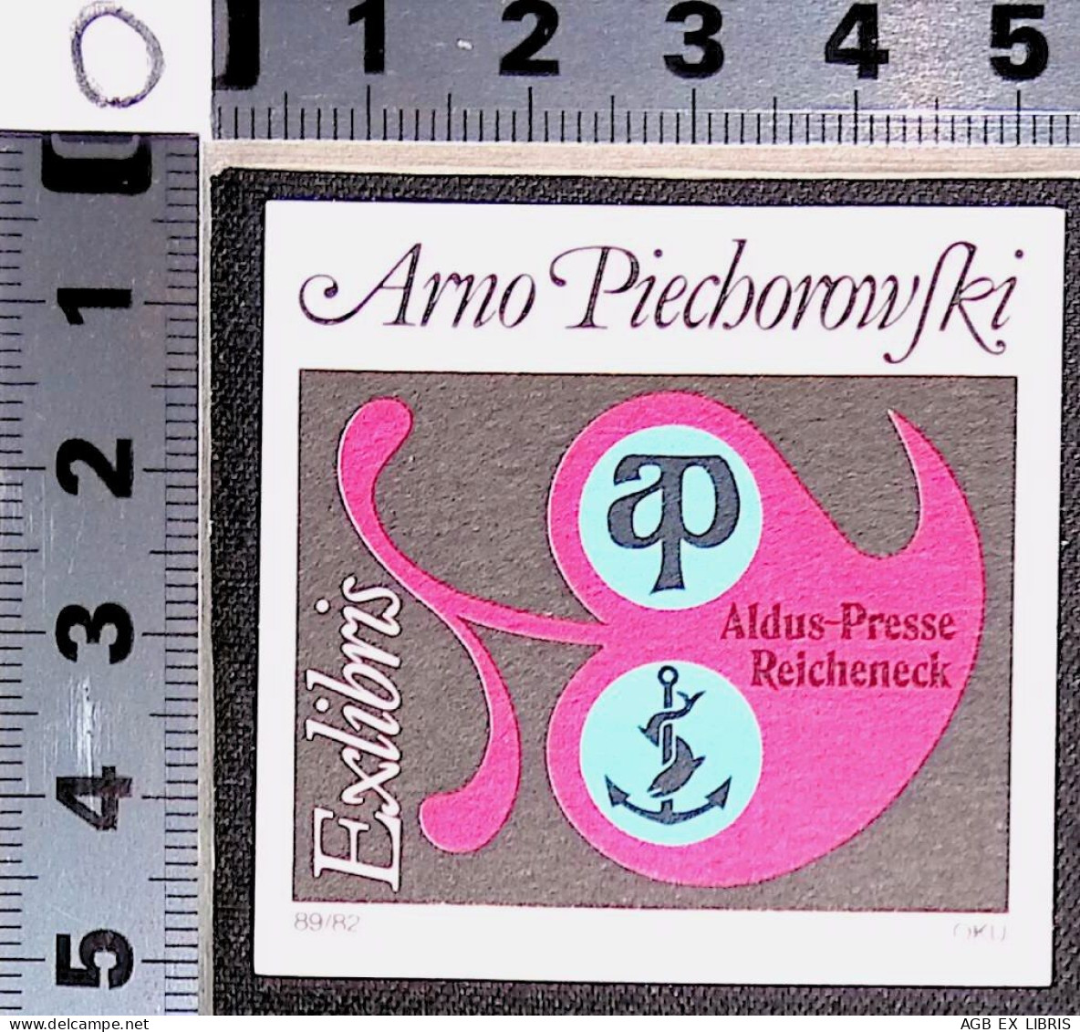 EX LIBRIS OTTO KUCHENBAUER Per ARNO PIECHOROWSKI 89/82 L27bis-F01 ALDUS-PRESSE REICHENECK - Exlibris