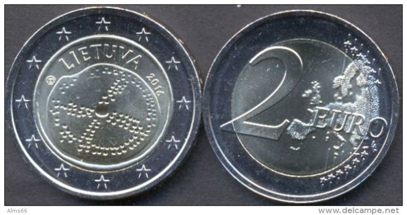 Lithuania 2 Euro 2016 UNC Dedicated To Baltic Culture - Lithuania