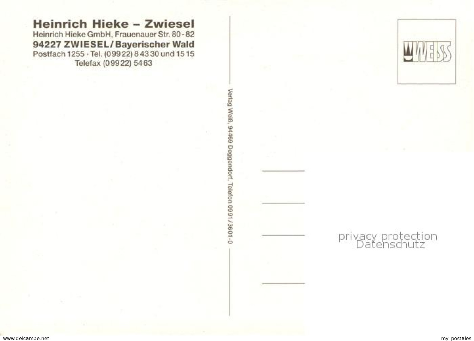 73050838 Zwiesel Niederbayern Baerwurzerei Hieke Zwiesel Niederbayern - Zwiesel