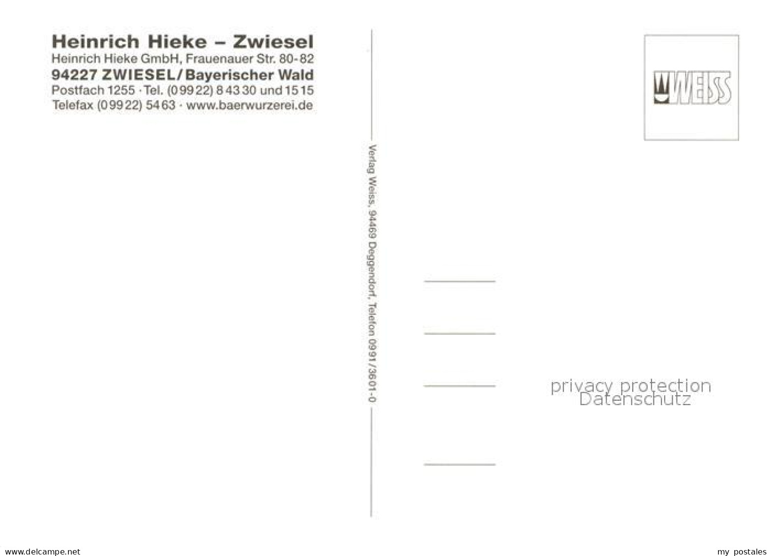 73050836 Zwiesel Niederbayern Baerwurzerei Hieke Zwiesel Niederbayern - Zwiesel