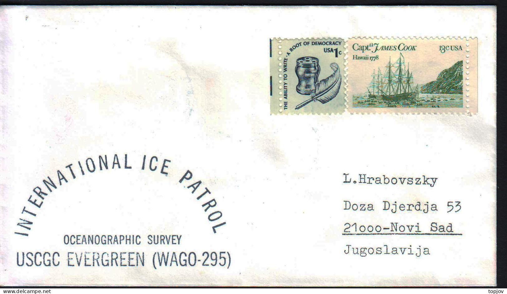 USA - USCGC EVERGREEN  WAGO-295 - INTERNATIONAL ICE PATROL - 1980 - Navires & Brise-glace