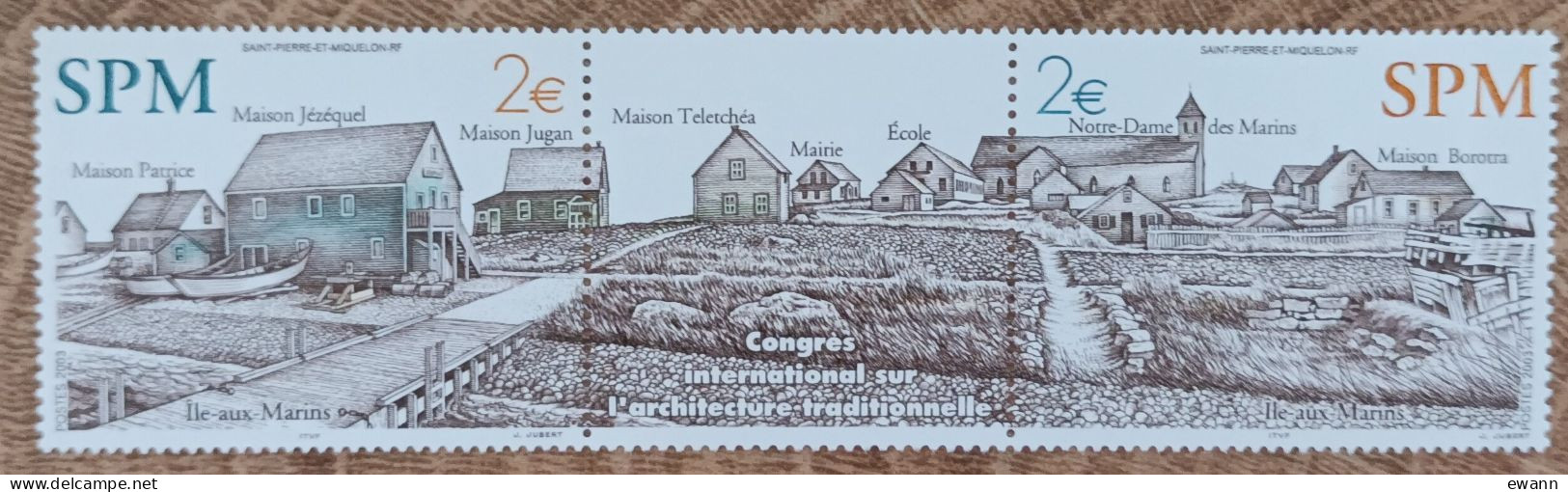 Saint Pierre Et Miquelon - YT N°796, 797 - Congrès International Sur L'architecture Traditionnelle - 2003 - Neuf - Neufs