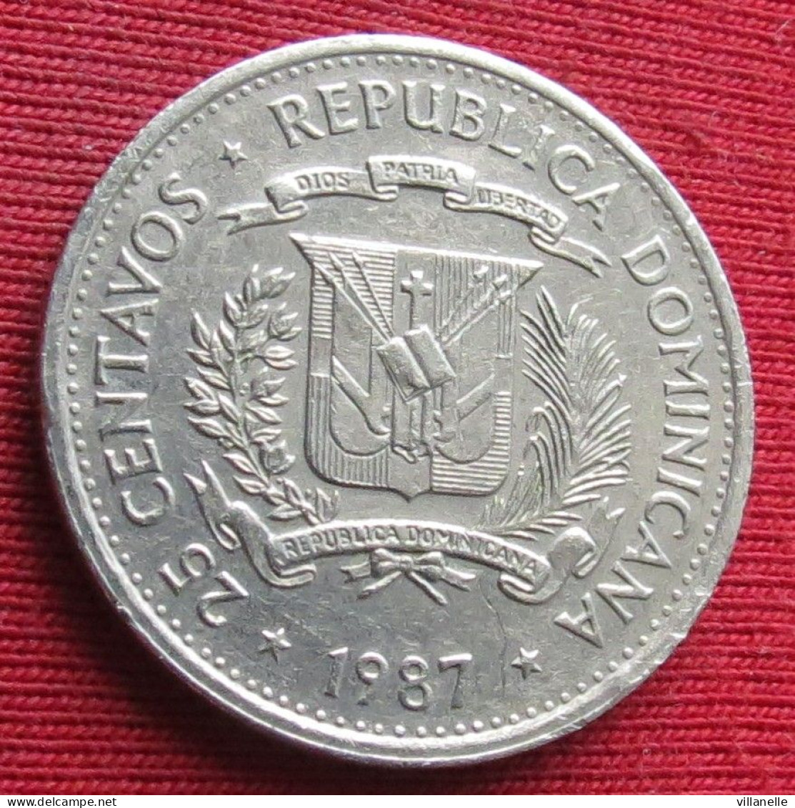 Dominican Republic 25 Centavos 1987 KM# 61.2 Lt 1408 *VT República Dominicana République Dominicaine - Dominikanische Rep.