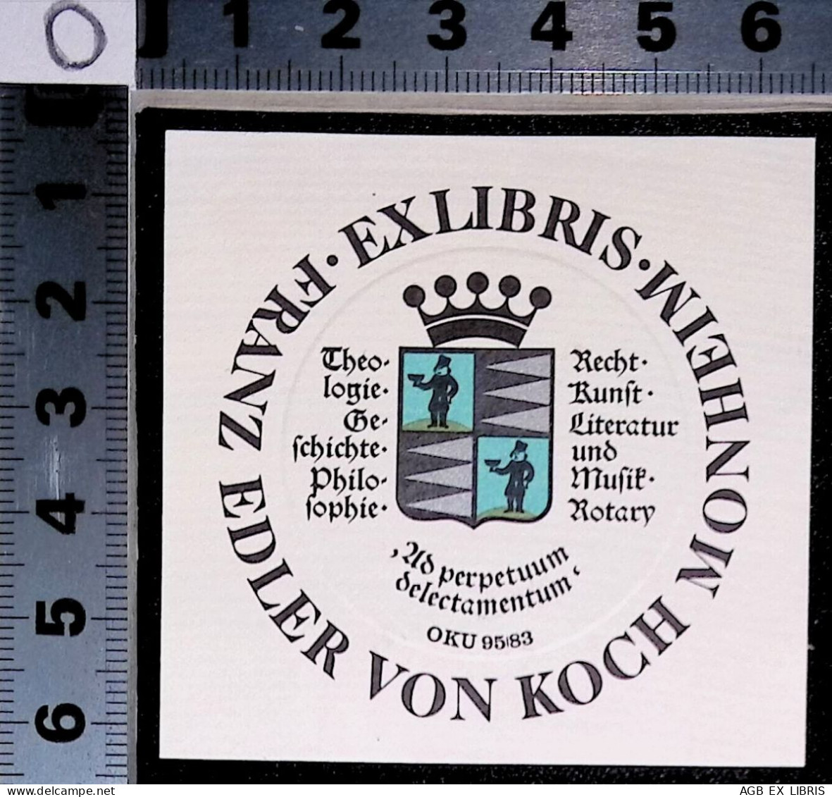 EX LIBRIS OTTO KUCHENBAUER Per FRANZ EDLER VON KOCH MONHEIM 95/83 L27bis-F01 - Exlibris