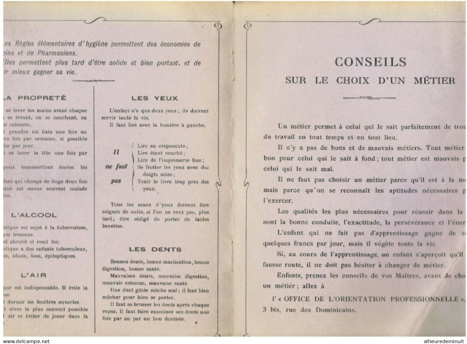 lot 2 protège-cahier VILLE DE NANCY-colonie scolaire de Gentilly-métier-hygiène-ECOLE-l'alcool"fin XIX ème"élèves