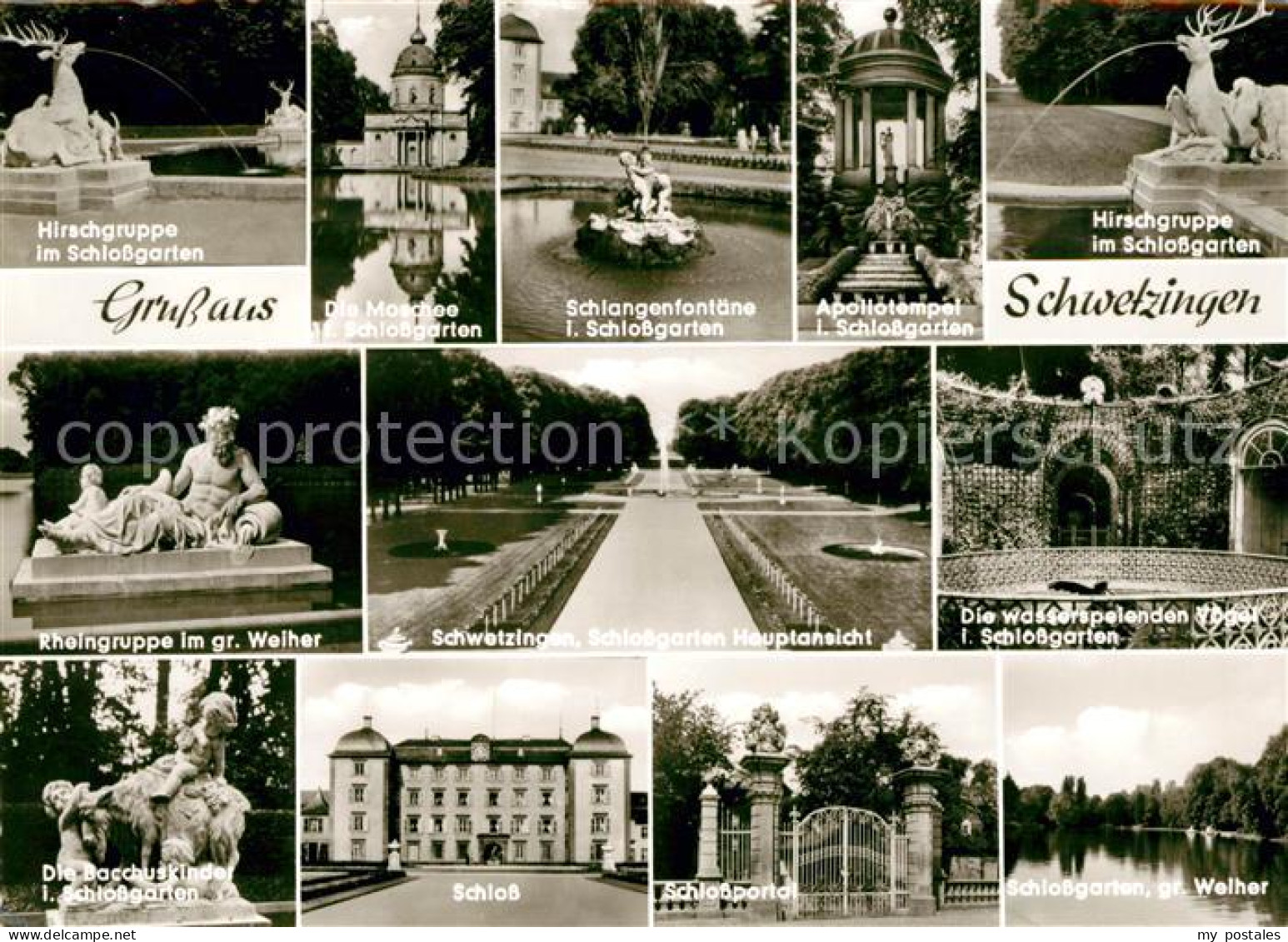 73049680 Schwetzingen Schloss Apollotempel Hirschgruppe Moschee  Schwetzingen - Schwetzingen