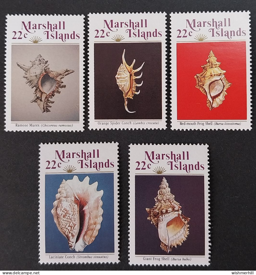 Coquillages Shells // Série Complète Neuve ** MNH ; Marshall YT 119/123 (1986) Cote 6 € - Marshall