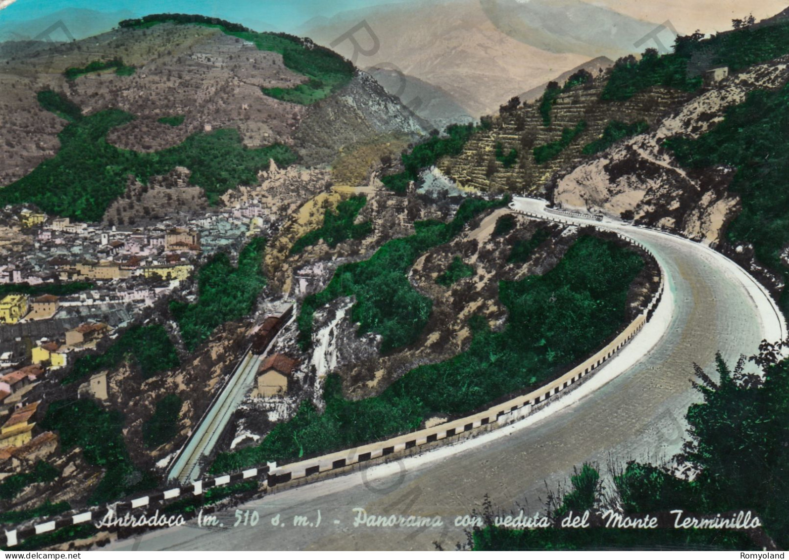 CARTOLINA  B23 ANTRODOCO M.510,RIETI,LAZIO-PANORAMA CON VEDUTA DEL MONTE TERMINILLO-STORIA,MEMORIA,CULTURA,VIAGGIATA - Rieti