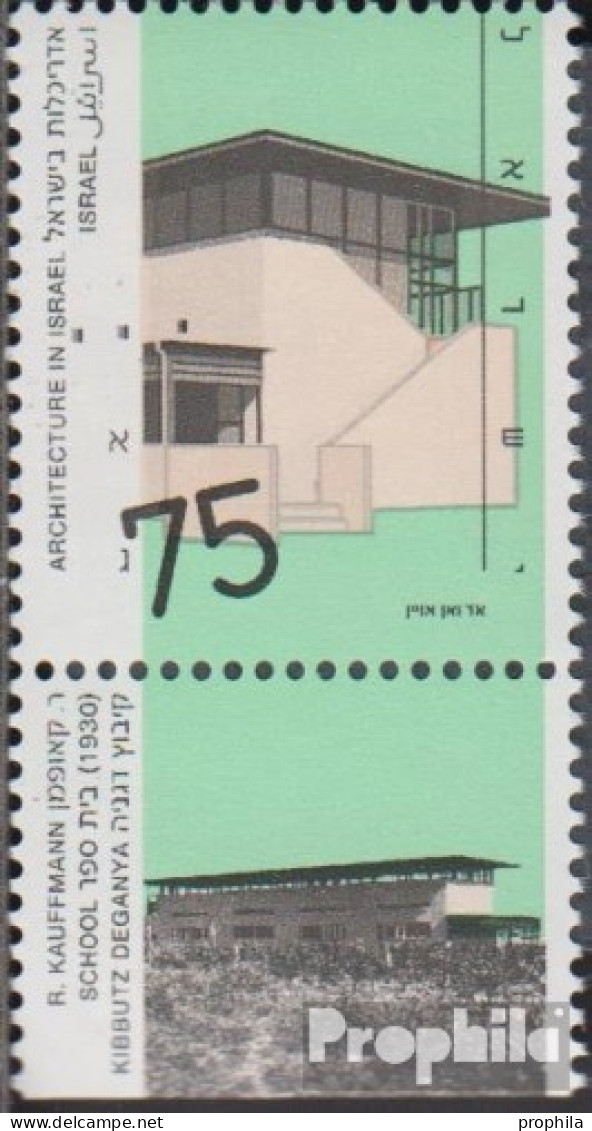 Israel 1156y II Mit Tab (kompl.Ausg.) 1 Phosphorstreifen Postfrisch 1990 Architektur - Ungebraucht (ohne Tabs)