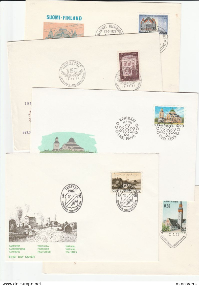 5  FINLAND FDCs 1961 -1988  Covers  Stamps Cover Fdc - FDC