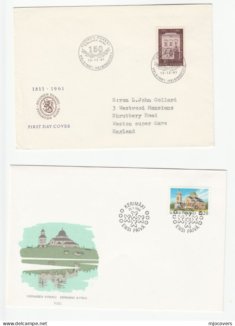 5  FINLAND FDCs 1961 -1988  Covers  Stamps Cover Fdc - FDC