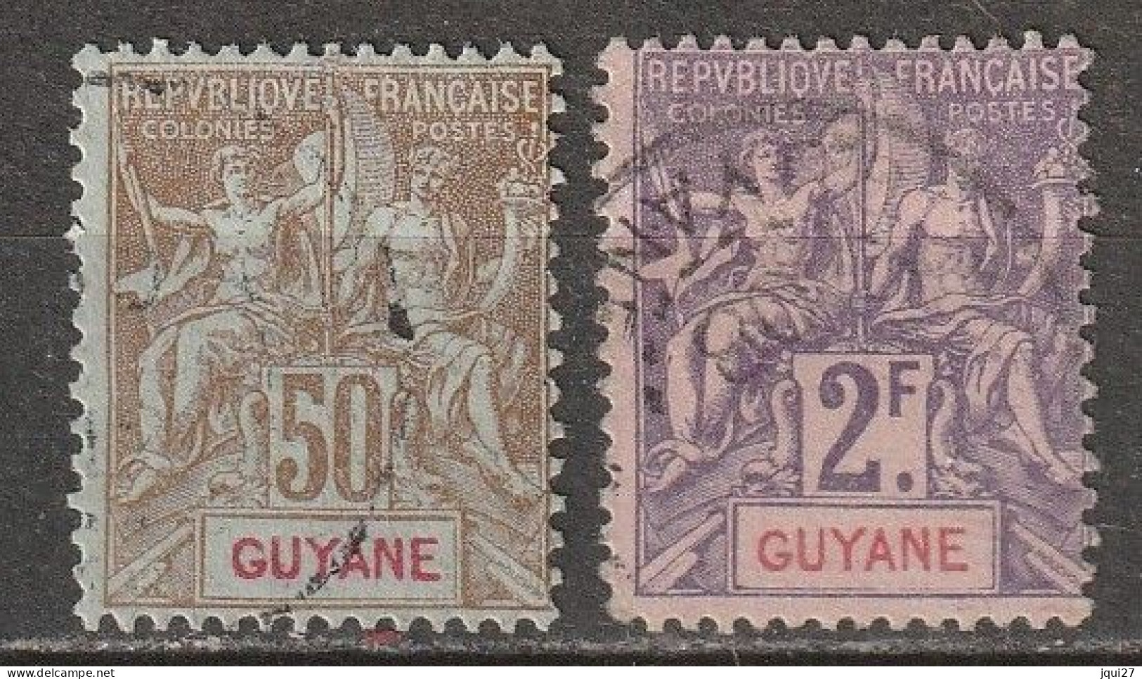 Guyane N° 47, 48 - Oblitérés