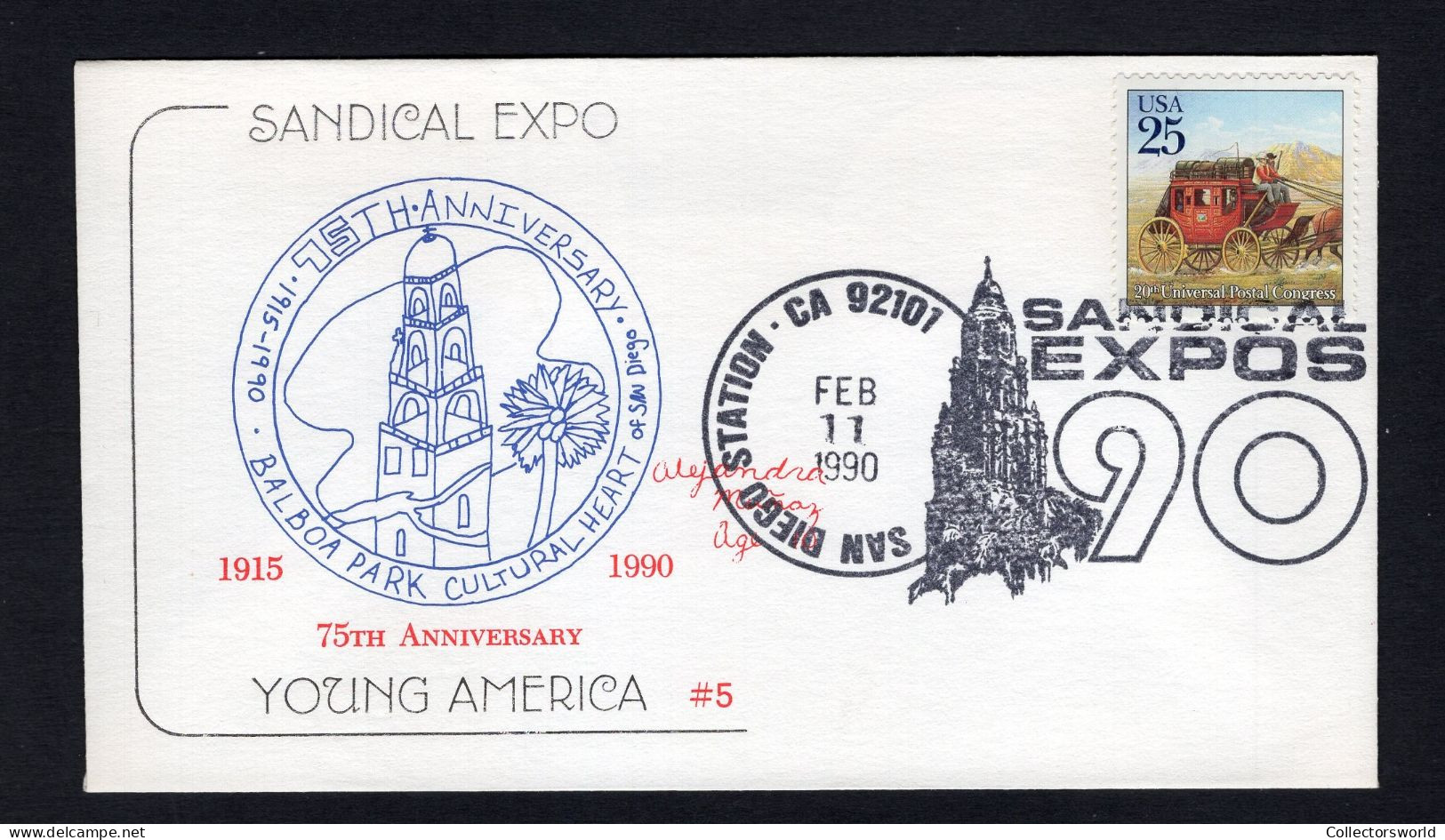 USA 1990 FDC Sandical Expo - Balboa Park Cultural Heart - Schmuck-FDC