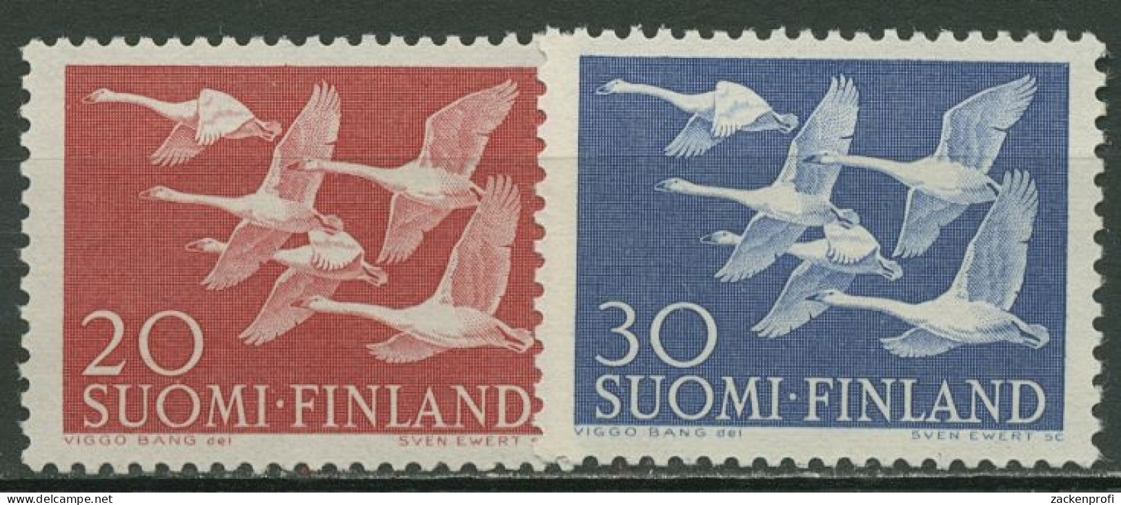 Finnland 1956 NORDEN Tag Des Nordens Schwäne 465/66 Postfrisch - Ongebruikt