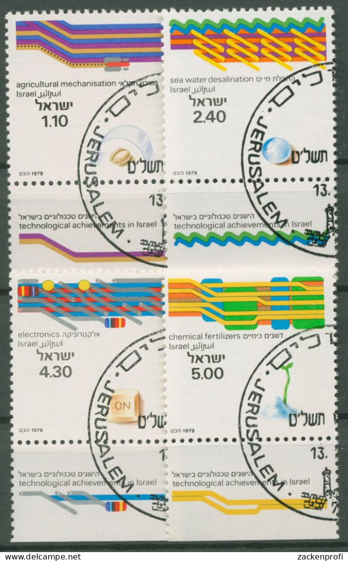 Israel 1979 Technologie In Der Landwirtschaft 785/88 Mit Tab Gestempelt - Used Stamps (with Tabs)