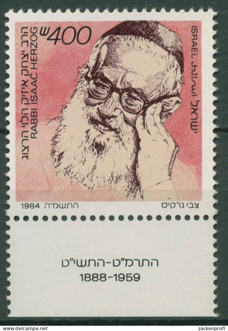 Israel 1984 Rabbiner Isaac Ha-Levi Herzog 976 Mit Tab Postfrisch - Neufs (avec Tabs)