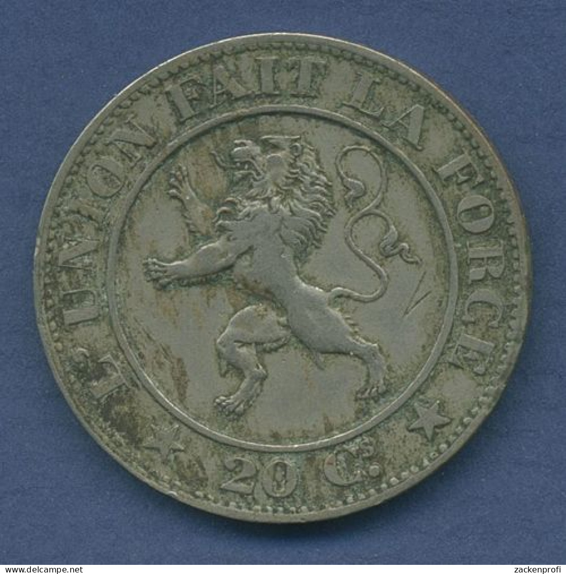 Belgien 20 Centimes 1861, Leopold I., KM 20 Sehr Schön (m6063) - 20 Cent