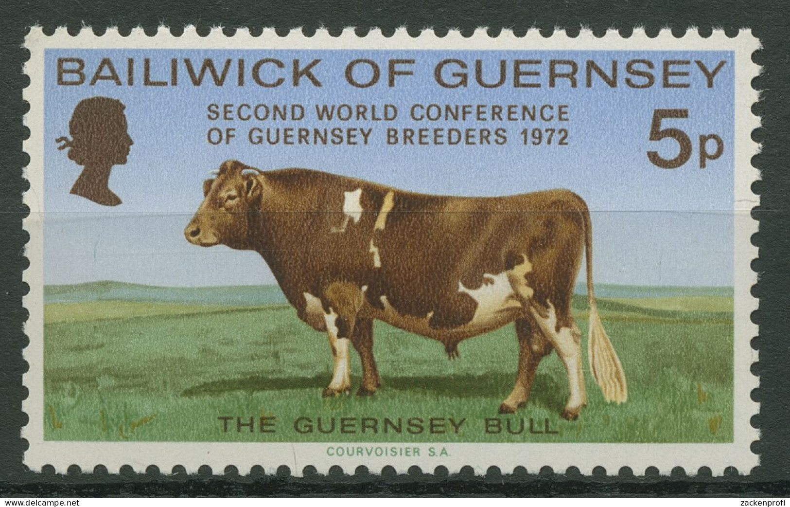 Guernsey 1972 Viehzüchter Weltkongress Bulle 66 Postfrisch - Guernesey