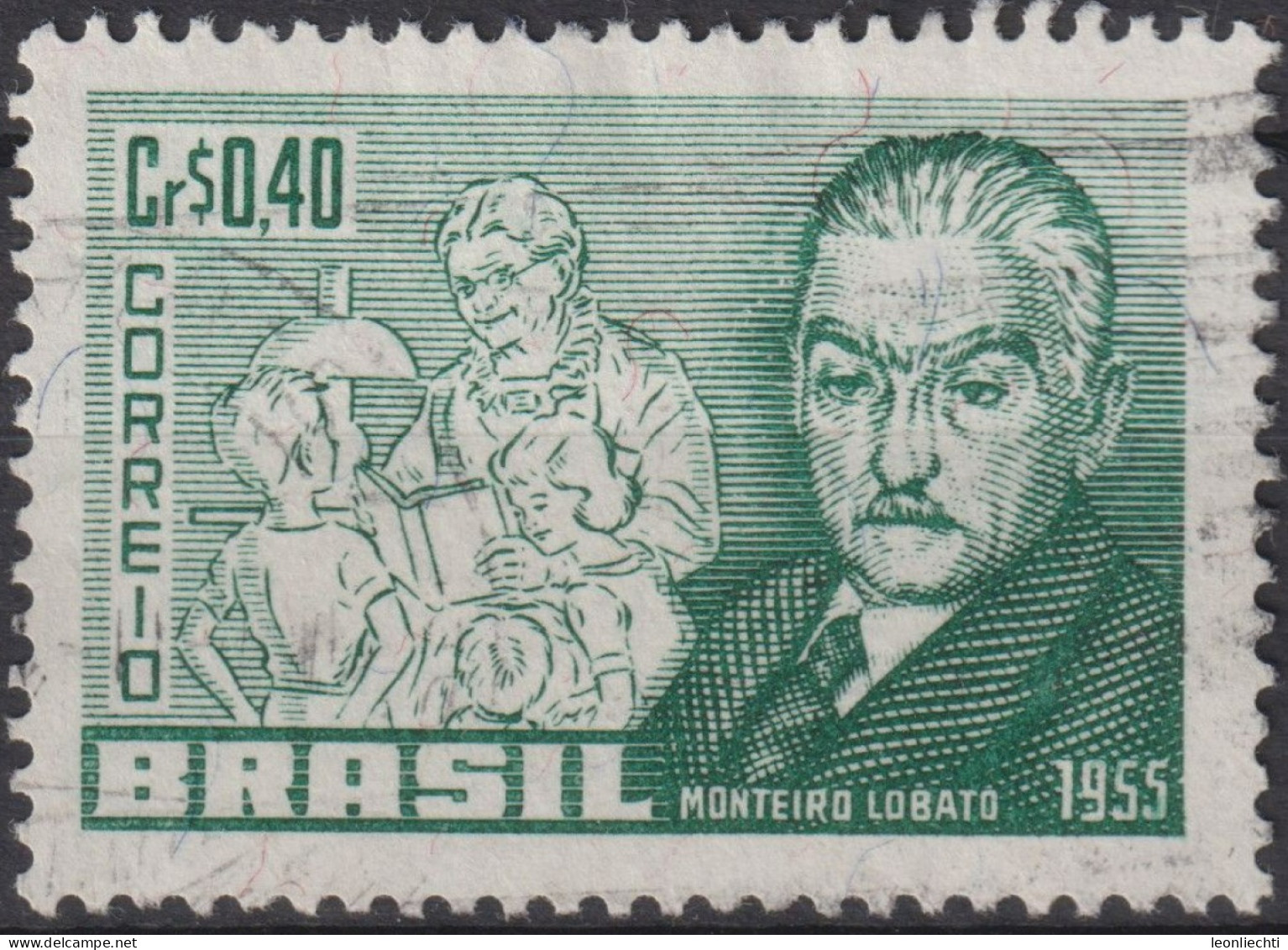 1955 Brasilien ° Mi:BR 885, Sn:BR 829, Yt:BR 612, José Bento Renato Monteiro Lobato (1882-1948) - Gebruikt