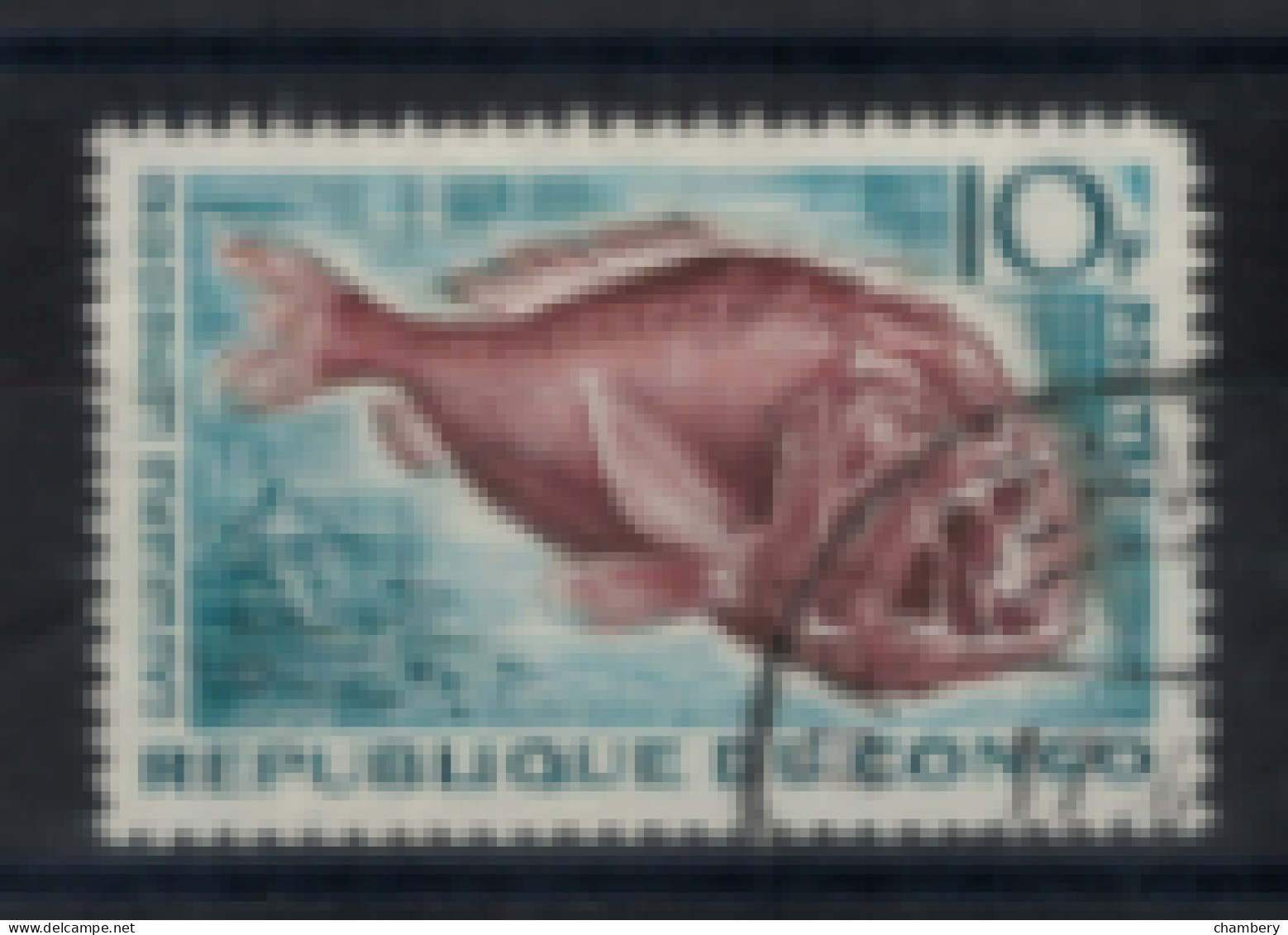 Congo Brazzaville - "Poissons Et Céphalopodes : Abussaux Caulodepis Longidus" - Oblitéré N° 147 De 1961/64 - Used