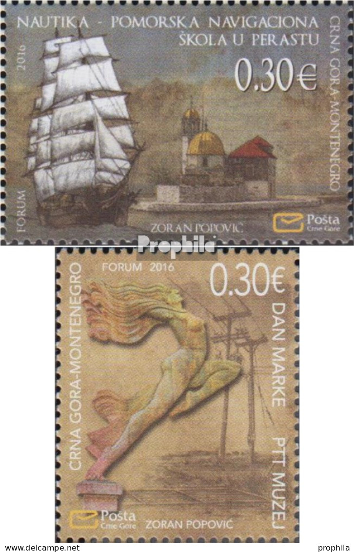 Montenegro 396,400 (kompl.Ausg.) Postfrisch 2016 Seeschifffahrt, Postmuseum - Montenegro