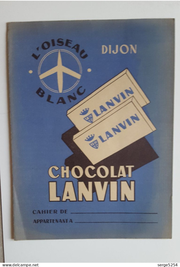 Protège Cahier Chocolat Lanvin  - L'Oiseau Blanc - Chocolat
