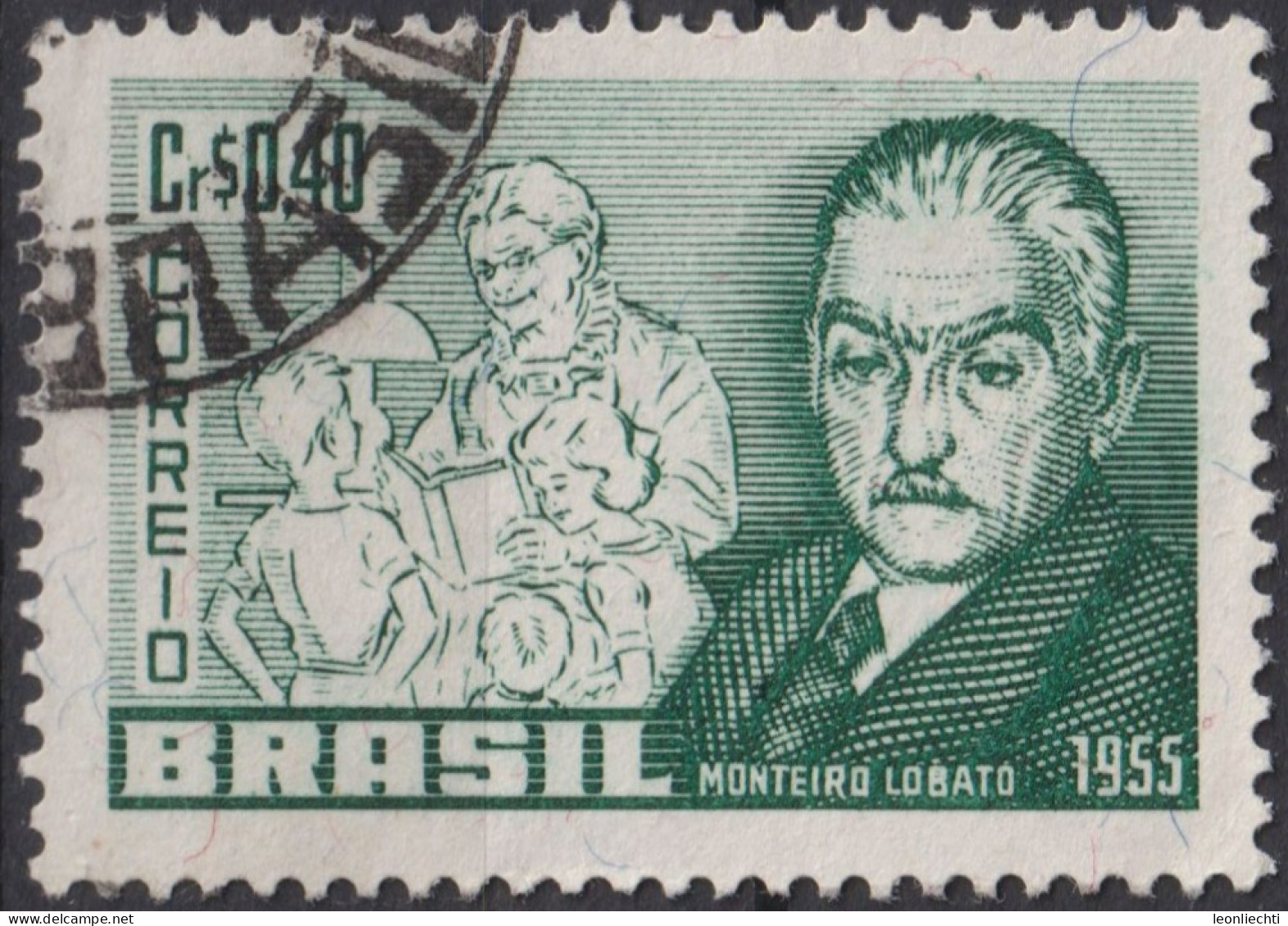 1955 Brasilien ° Mi:BR 885, Sn:BR 829, Yt:BR 612, José Bento Renato Monteiro Lobato (1882-1948) - Used Stamps