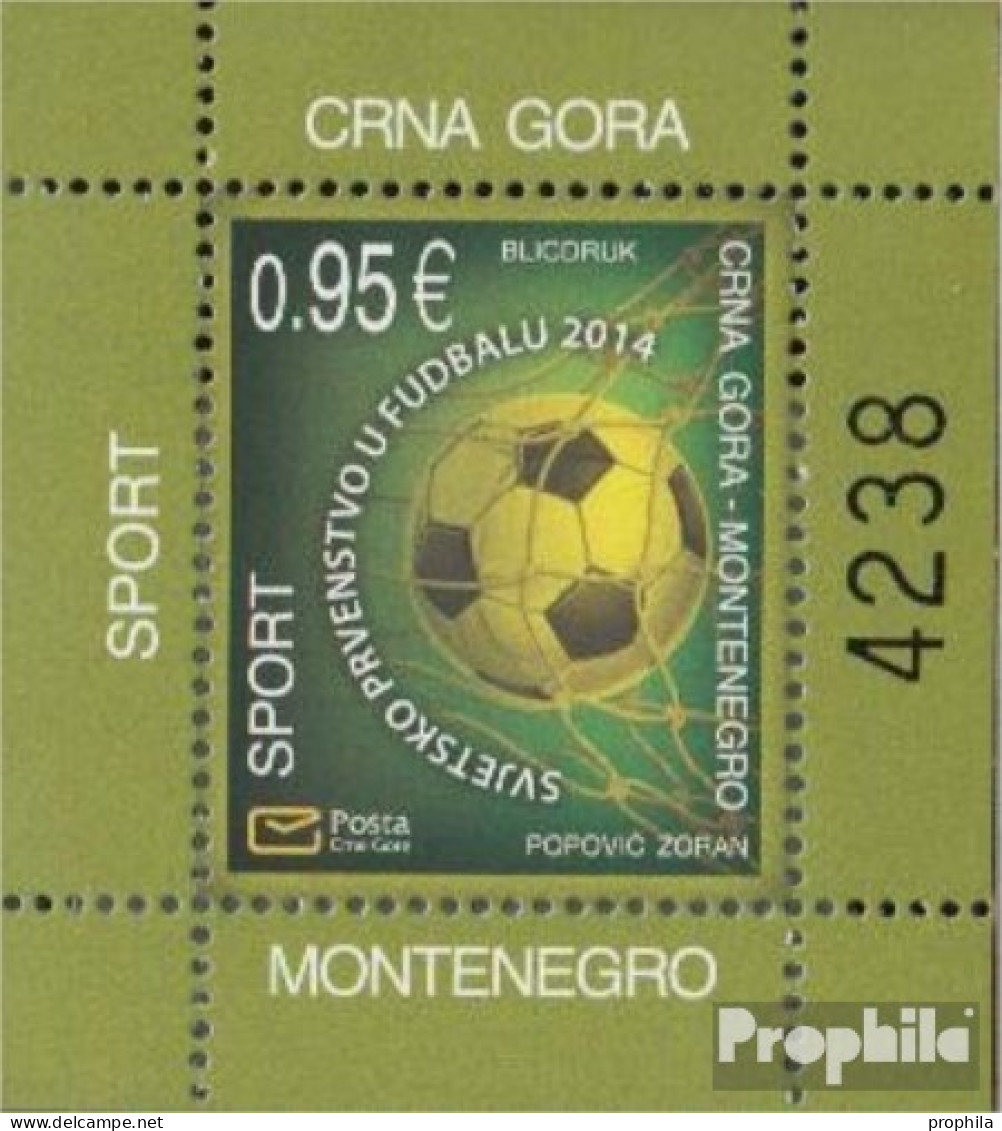 Montenegro Block15 (kompl.Ausg.) Postfrisch 2014 Fußball WM Brasilien - Montenegro