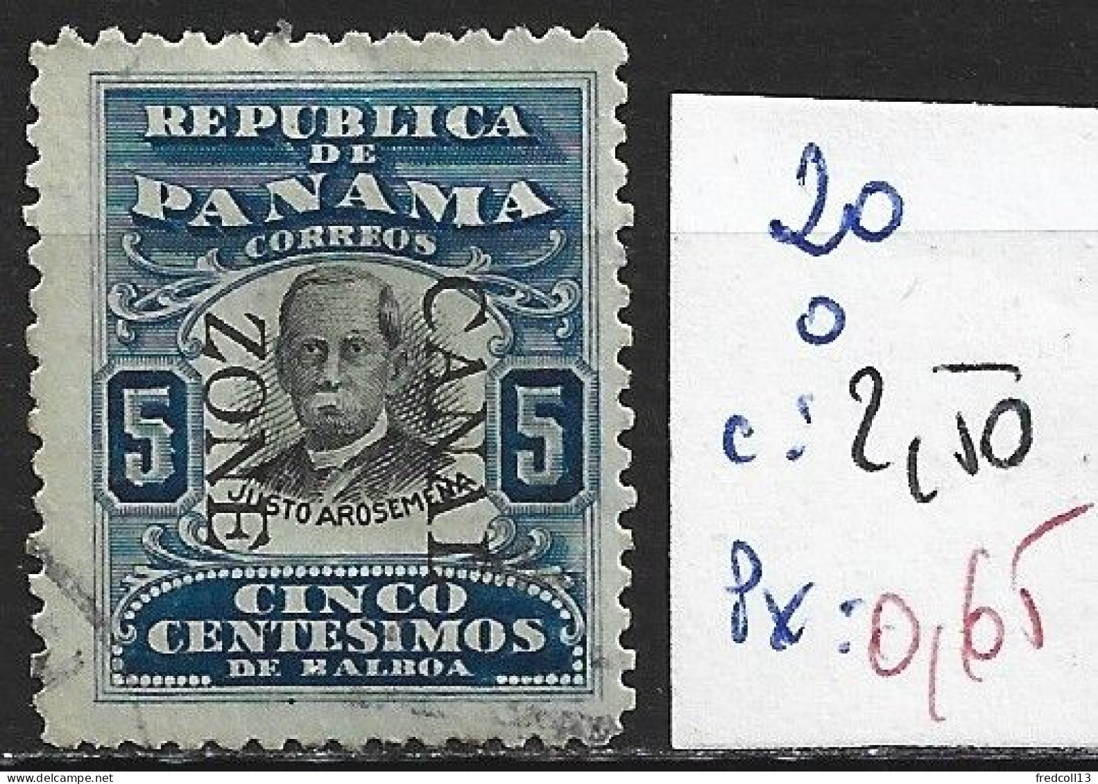 PANAMA ZONE DU CANAL 20 Oblitéré Côte 2.50 € - Zona Del Canale / Canal Zone