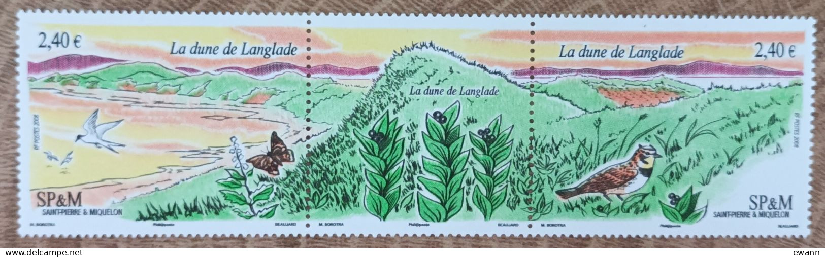 Saint Pierre Et Miquelon - YT N°914, 915 - La Dune De Langlade - 2008 - Neuf - Unused Stamps