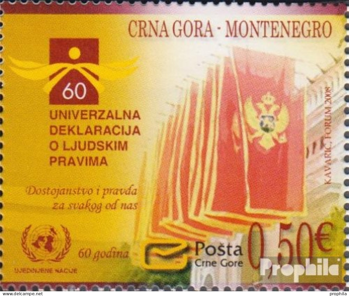 Montenegro 194 (kompl.Ausg.) Postfrisch 2008 Allgemeine Erklärung Der Menschenre - Montenegro