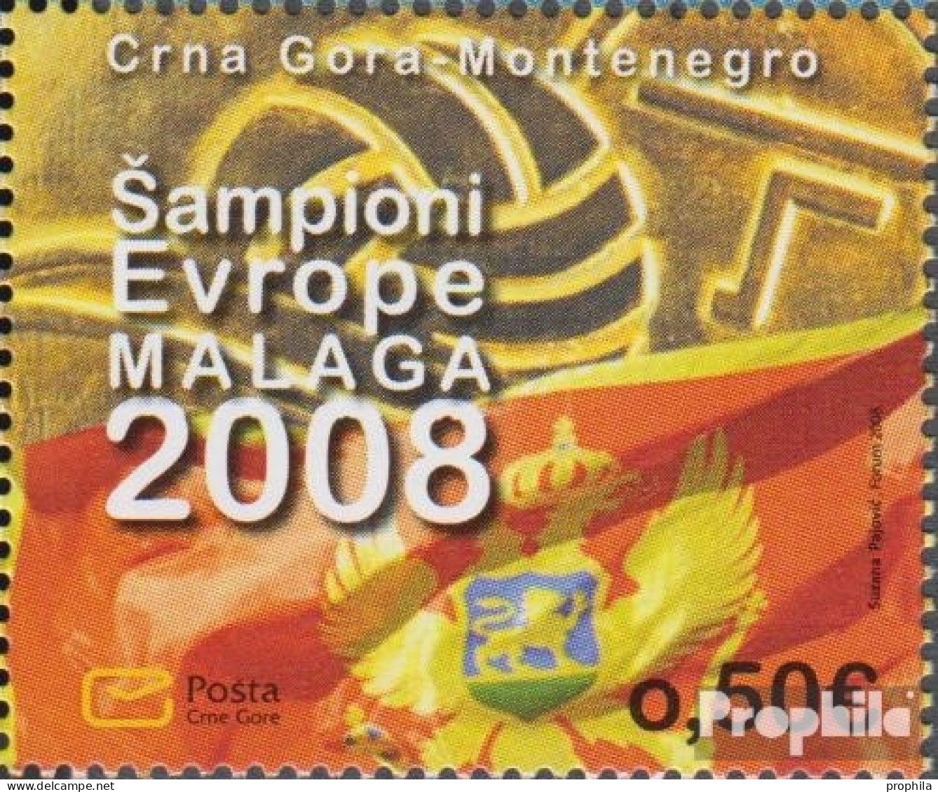 Montenegro 178 (kompl.Ausg.) Postfrisch 2008 Wasserball Europameisterschaft - Montenegro