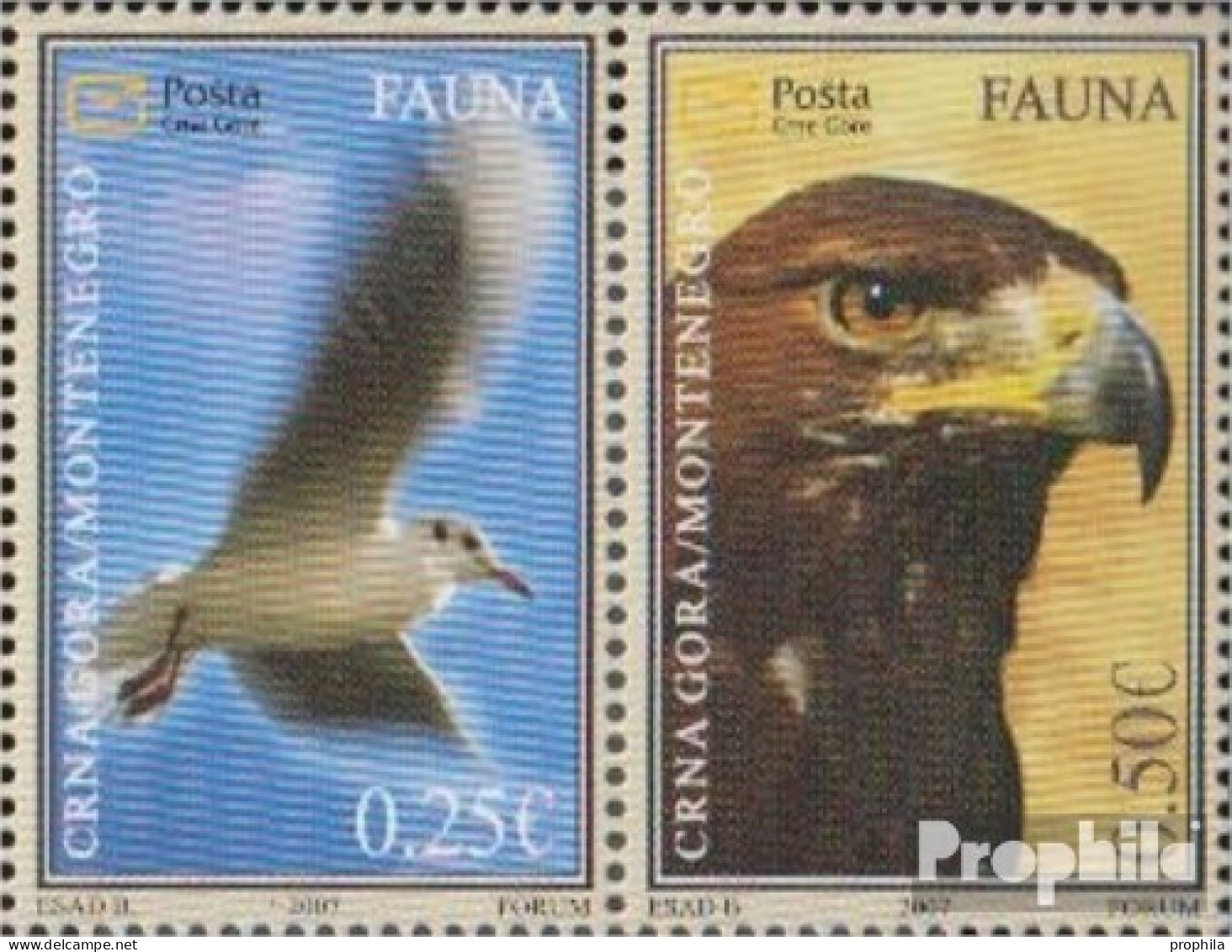 Montenegro 141-142 Paar (kompl.Ausg.) Postfrisch 2007 Vögel - Montenegro