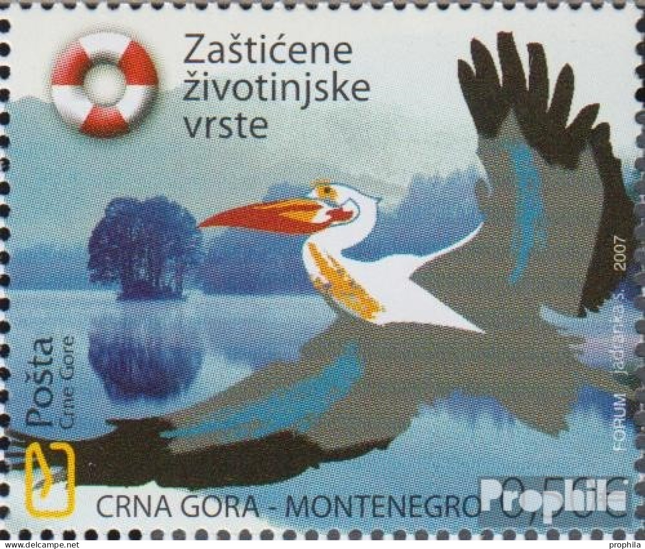 Montenegro 136 (kompl.Ausg.) Postfrisch 2007 Geschützte Tiere - Montenegro