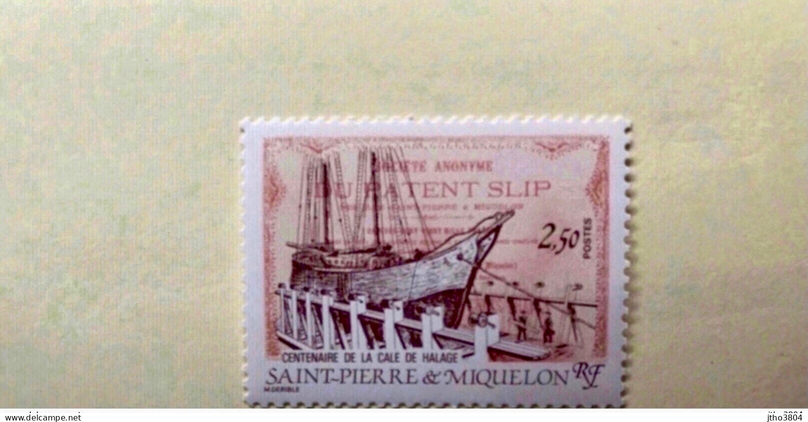 MIQUELON SPM 1 V MNH ** YT 479 Mi 547 Centenaire De La Cale De Halage - Neufs