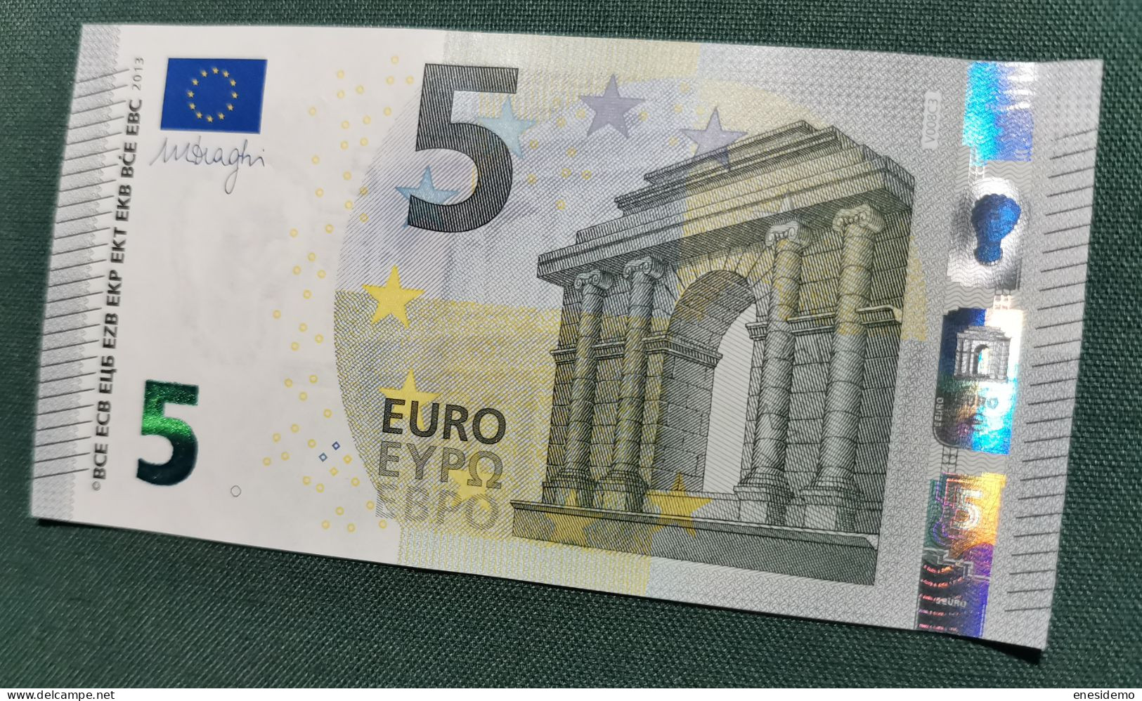 5 EURO SPAIN 2013 DRAGHI V008C2 VB SC FDS UNC. ONLY ODD NUMBERS